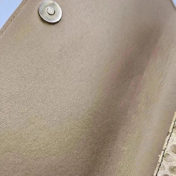 Dior Metallic Gold  Python Evening Clutch Bag/ Wallet on Chain - Picture 6 of 17